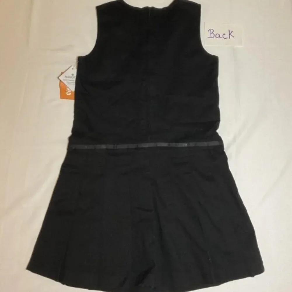 Gymboree Girls 8 Black Pleated Jumper Sleeveless Uniform Dress NWT School